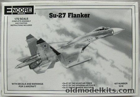 Encore 1/72 Su-27 Flanker - Soviet Air Force / Ukranian Air Force / Chinese Air Force, 1018 plastic model kit